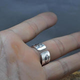 Silver lotus ring